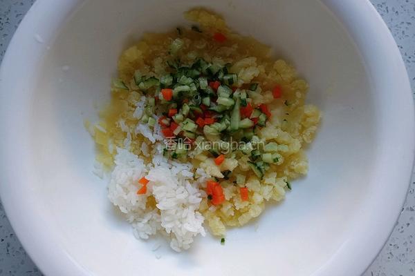 土豆米饭饼的做法图解7