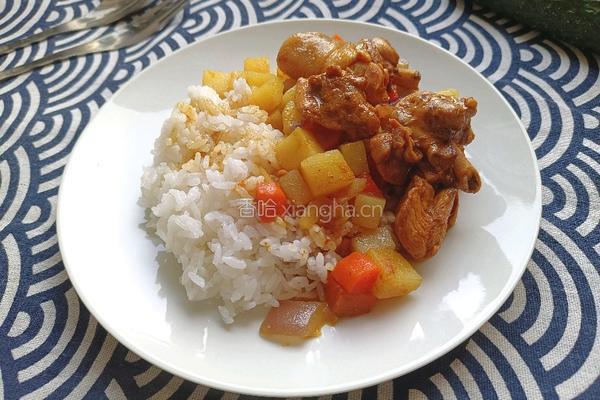 鸡腿咖喱饭的做法图解1