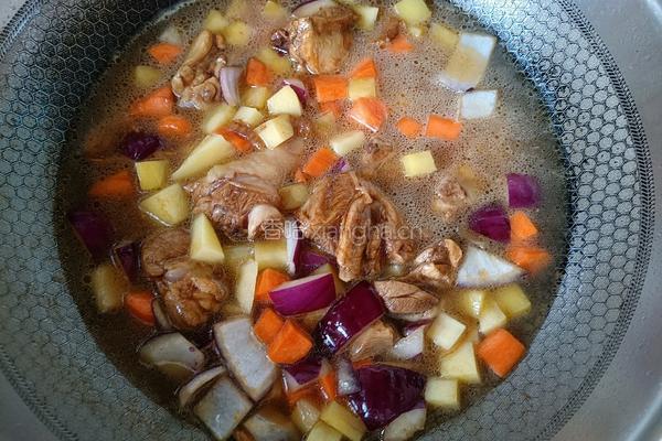 鸡腿咖喱饭的做法图解9
