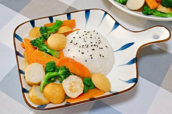 鱼丸时蔬盖饭的做法图解14