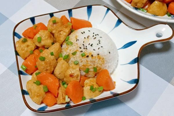 猪肉丸胡萝卜盖饭的做法图解11