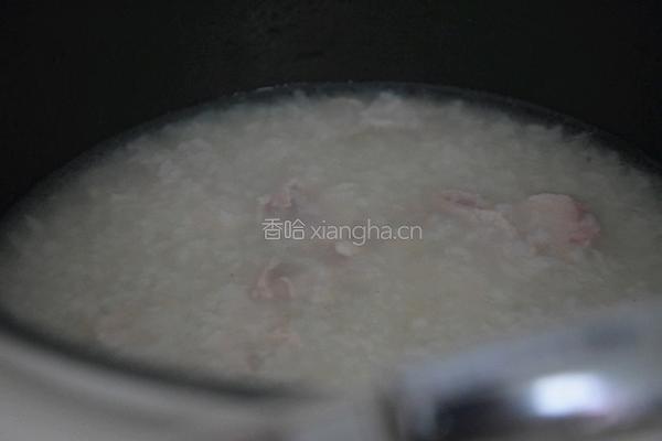 菜心瘦肉粥的做法图解5