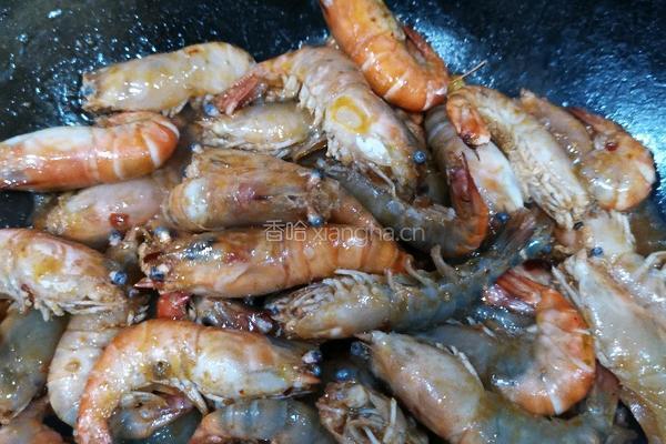 香辣油焖大头虾（沼虾）的做法图解6