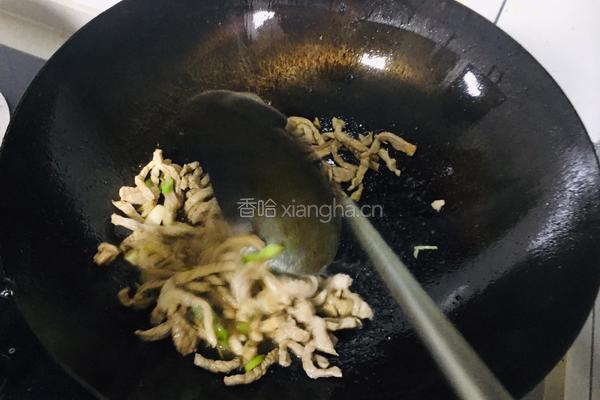 蒜黄炒肉丝的做法图解4