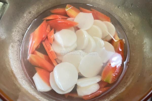 豌豆尖炒年糕的做法图解4