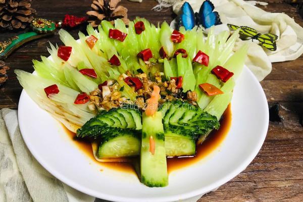 西芹孔雀开屏的做法图解13