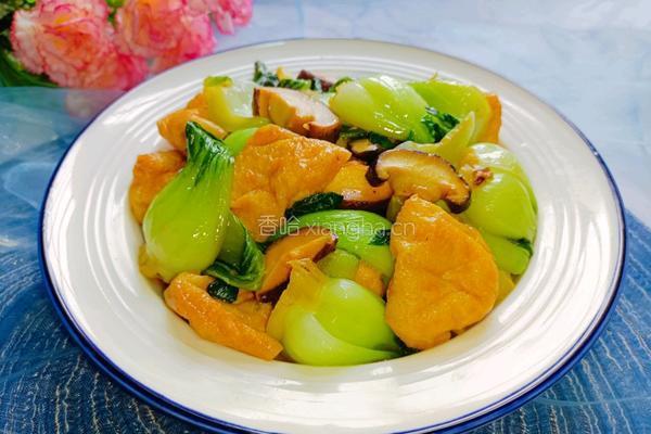 香菇豆腐油菜的做法图解10