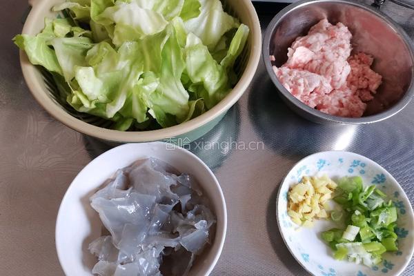 甘蓝粉皮猪肉蒸的做法图解1