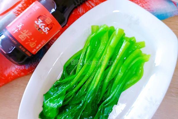 白灼菜心的做法图解3