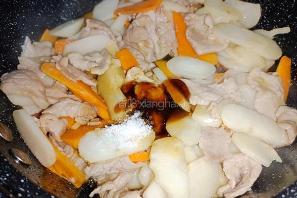 肉片炒马蹄的做法图解7
