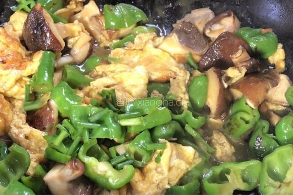 青椒香菇炒鸡蛋的做法图解11
