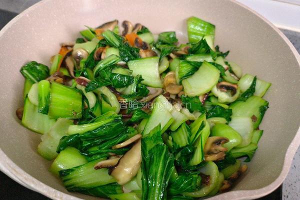 菌菇炒青菜的做法图解8