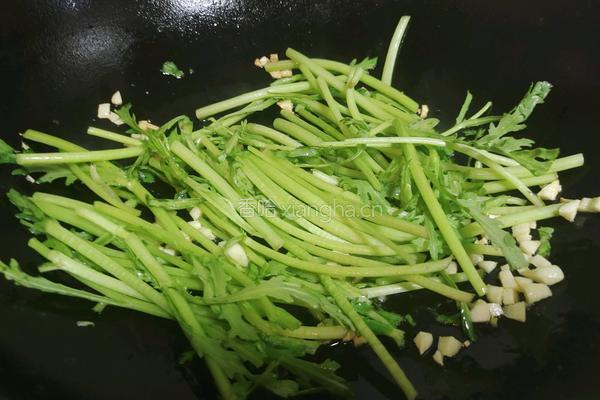 酱炒茼蒿的做法图解7