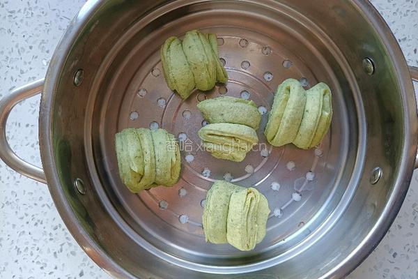 菠菜小花卷的做法图解16