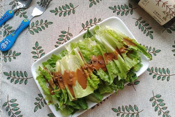 酱拌油麦菜的做法图解1