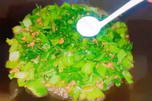 肉末炒春芥菜的做法图解8