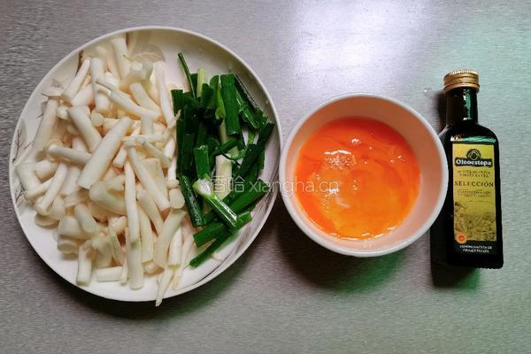 海鲜菇炒鸡蛋的做法图解2