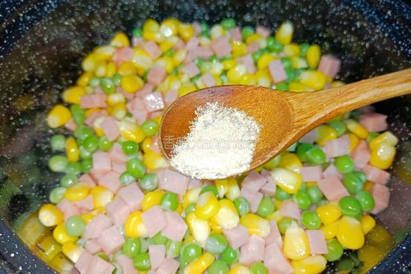 青豆玉米炒火腿的做法图解10