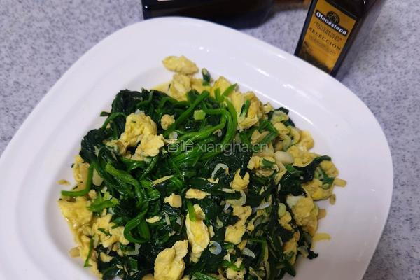 海米菠菜炒鸡蛋的做法图解5