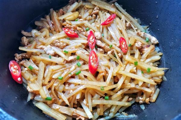 土豆丝炒肉的做法图解13