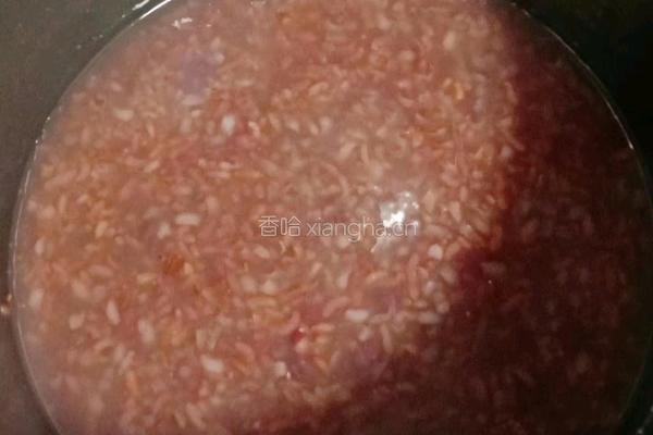 红豆双米粥的做法图解8