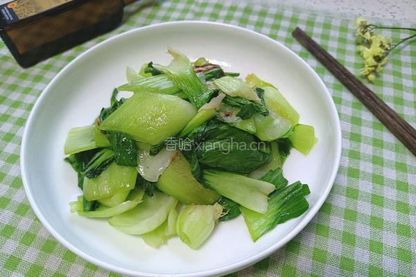 橄榄油炒油菜的做法图解1