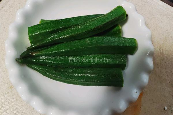 白灼秋葵的做法图解5