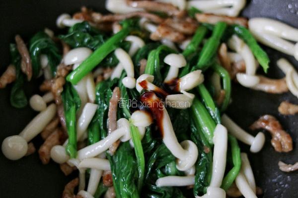 白玉菇炒肉的做法图解7