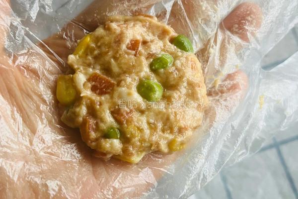 烧烤味时蔬肉饼 的做法图解4