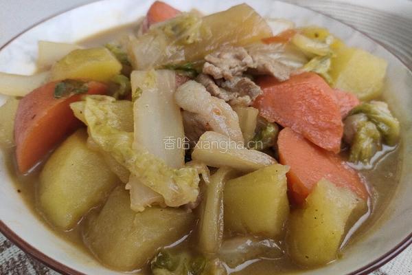白菜炖土豆的做法图解5