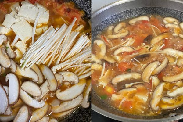 番茄豆腐汤的做法图解4
