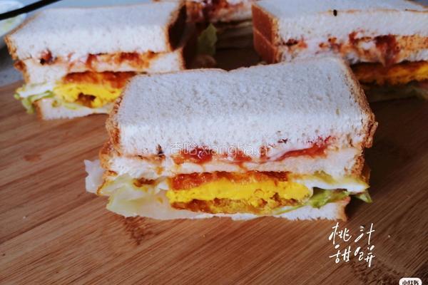 海苔肉松三明治的做法图解6