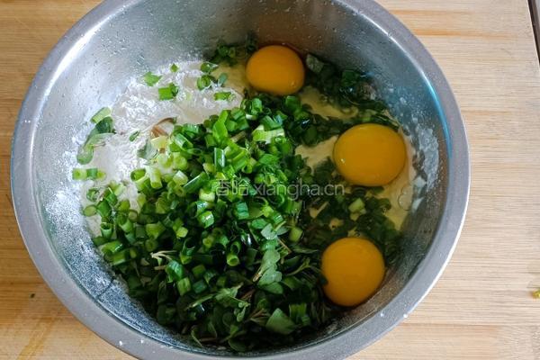 马齿苋鸡蛋饼的做法图解4