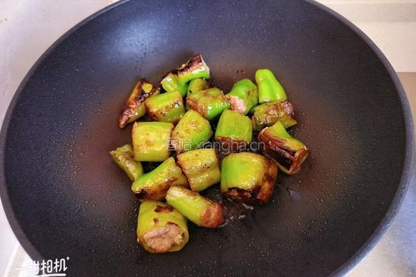 尖椒酿肉的做法图解3