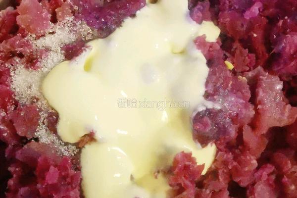 紫薯芝士酥菠萝的做法图解3