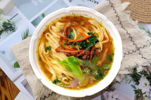 简单家常版肉丝汤面炝锅肉丝面的做法图解8