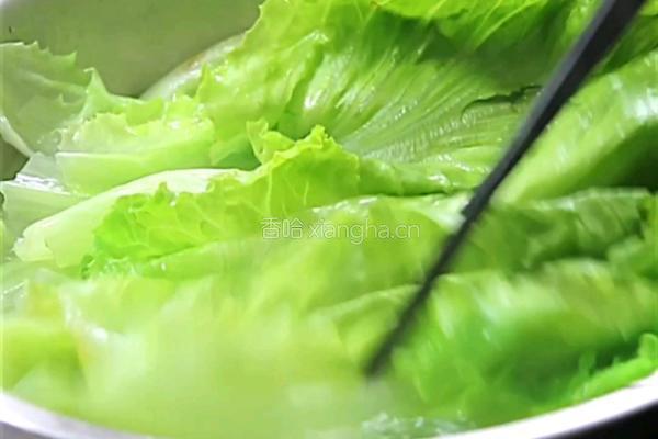 白灼生菜的做法图解2
