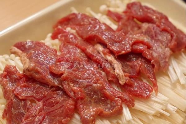 香到舔盘！8分钟解锁神仙金针菇蒸牛肉的做法图解4