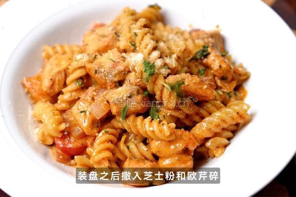 黑松露奶油三文鱼意面的做法图解5