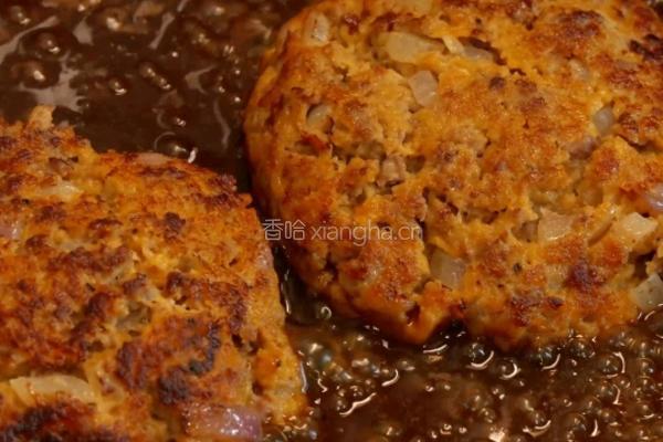 日式牛肉汉堡盖饭的做法图解7