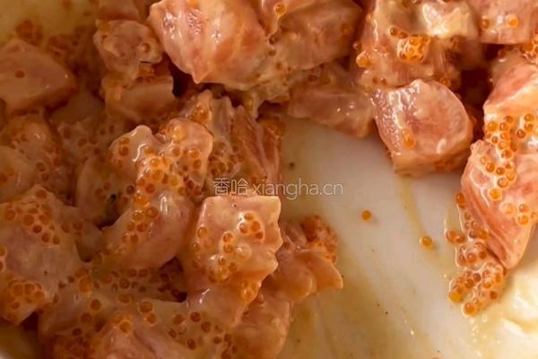 三文鱼牛油果拌饭的做法图解4