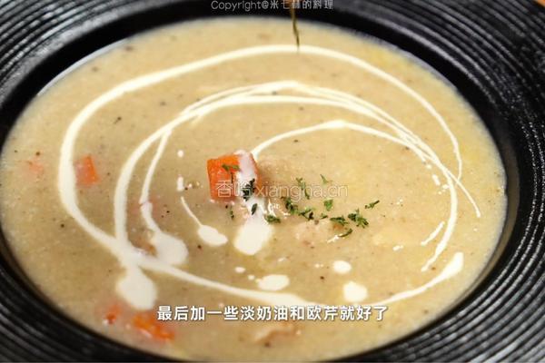 鸡肉蘑菇浓汤的做法图解8