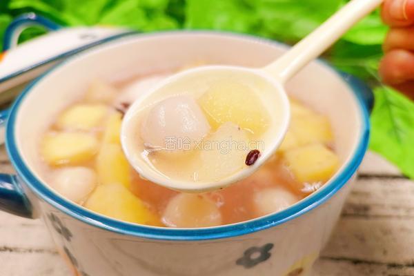紫米酒酿小圆子水果羹