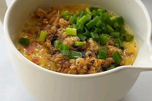 香葱火腿肉松手抓饼的做法图解2
