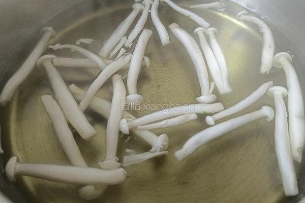 翡翠香芹拌海鲜菇的做法图解5