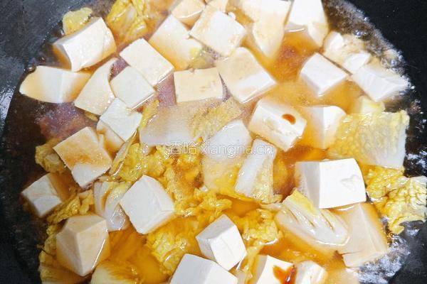 白菜炖豆腐的做法图解5
