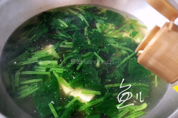 菠菜豆腐汤的做法图解14