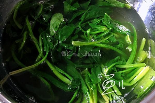 鸡蛋炒菠菜的做法图解2