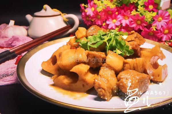 五花肉焖莲藕的做法图解13