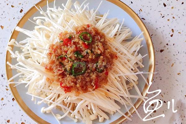 蒜蓉粉丝蒸金针菇的做法图解14